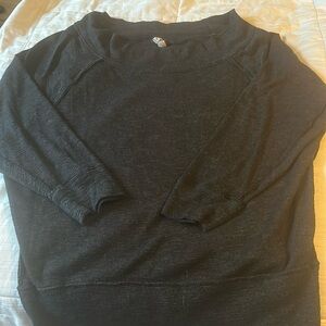 We the People lightweight large neck opening sweater. Gray. Sz L